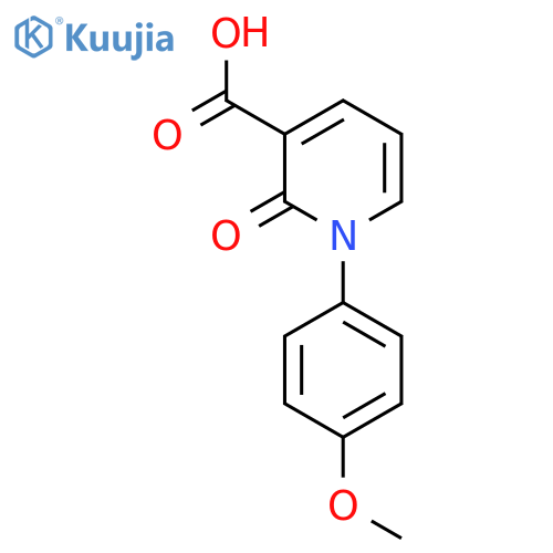 1-(4-Methoxyphenyl)-2-oxo-1,2-dihydropyridine-3-carboxylic acid structure