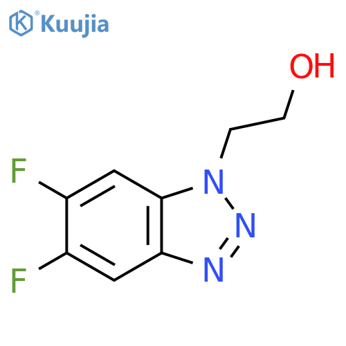 2-(5,6-difluoro-1H-1,2,3-benzotriazol-1-yl)ethan-1-ol structure