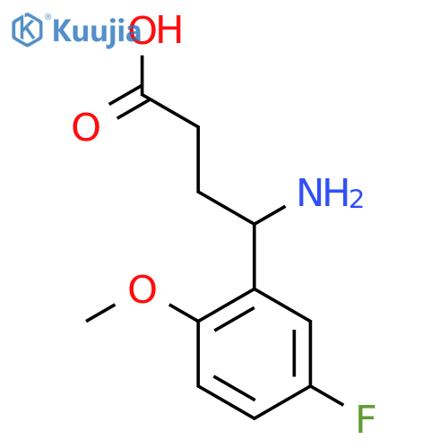 4-amino-4-(5-fluoro-2-methoxyphenyl)butanoic acid structure