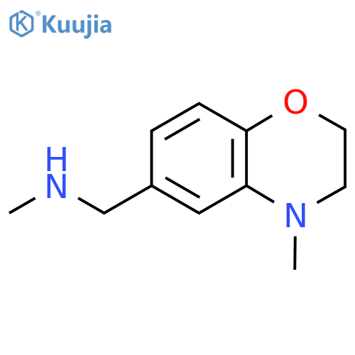 methyl(4-methyl-3,4-dihydro-2H-1,4-benzoxazin-6-yl)methylamine structure