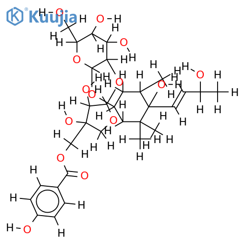 (3S,5R,6S,7E,9R)-7-megastigmene-3,6,9-triol 3-O-beta-D-[2'-O-beta-D-(6''-O-p-hydroxybenzoyl)apiofuranosyl]glucopyranoside structure