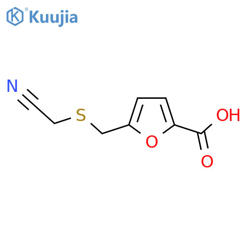 5-{(cyanomethyl)sulfanylmethyl}furan-2-carboxylic acid structure