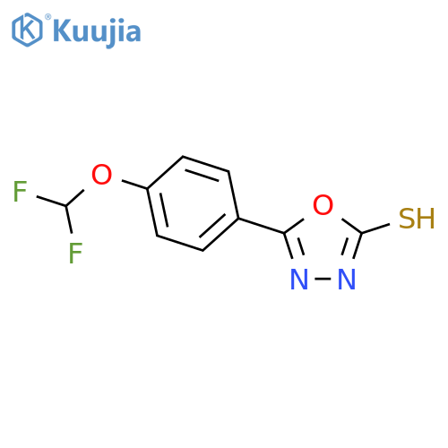5-4-(difluoromethoxy)phenyl-1,3,4-oxadiazole-2-thiol structure