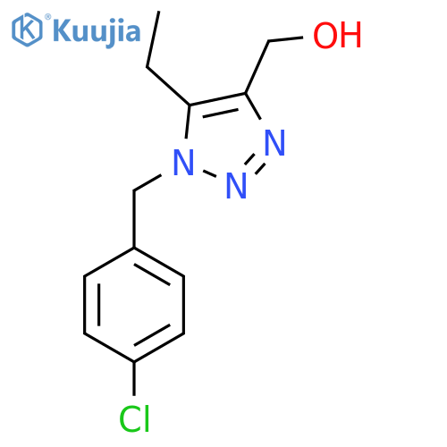 {1-(4-chlorophenyl)methyl-5-ethyl-1H-1,2,3-triazol-4-yl}methanol structure