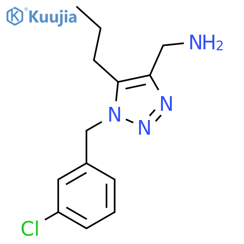 {1-(3-chlorophenyl)methyl-5-propyl-1H-1,2,3-triazol-4-yl}methanamine structure