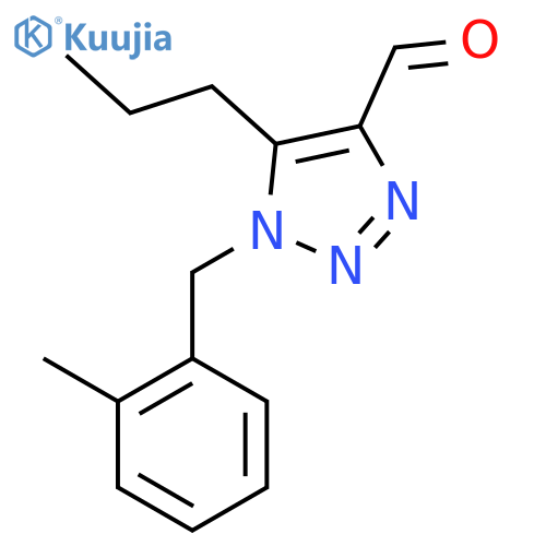 1-(2-methylphenyl)methyl-5-propyl-1H-1,2,3-triazole-4-carbaldehyde structure