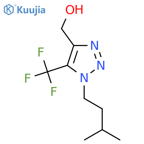 1-(3-methylbutyl)-5-(trifluoromethyl)-1H-1,2,3-triazol-4-ylmethanol structure