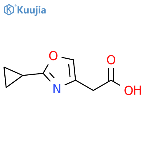2-(2-cyclopropyl-1,3-oxazol-4-yl)acetic acid structure