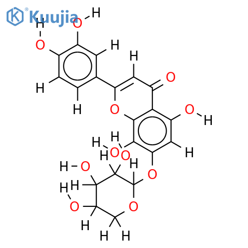 5,7,8,3',4'-pentahydroxyflavone 7-O-beta-D-xylopyranoside structure