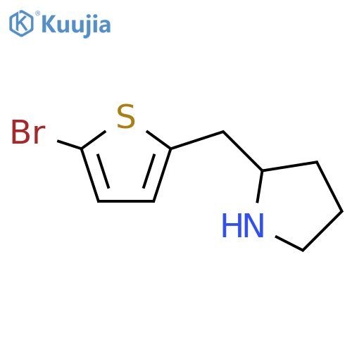 2-(5-bromothiophen-2-yl)methylpyrrolidine structure