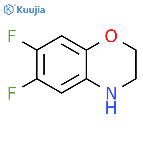 6,7-Difluoro-3,4-dihydro-2H-benzoB1,4oxazine structure