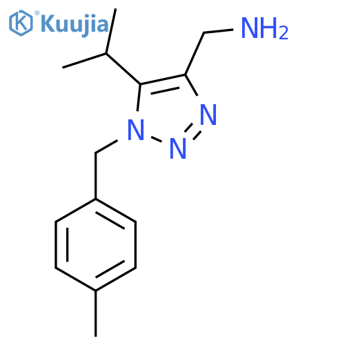 {1-(4-methylphenyl)methyl-5-(propan-2-yl)-1H-1,2,3-triazol-4-yl}methanamine structure