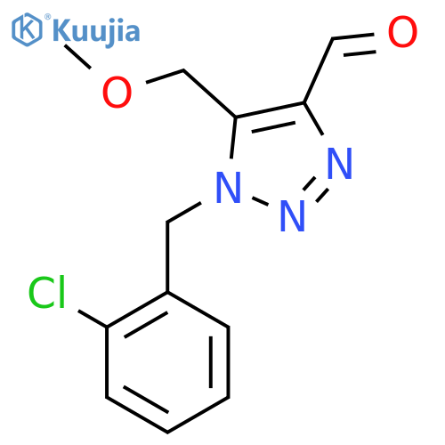 1-(2-chlorophenyl)methyl-5-(methoxymethyl)-1H-1,2,3-triazole-4-carbaldehyde structure