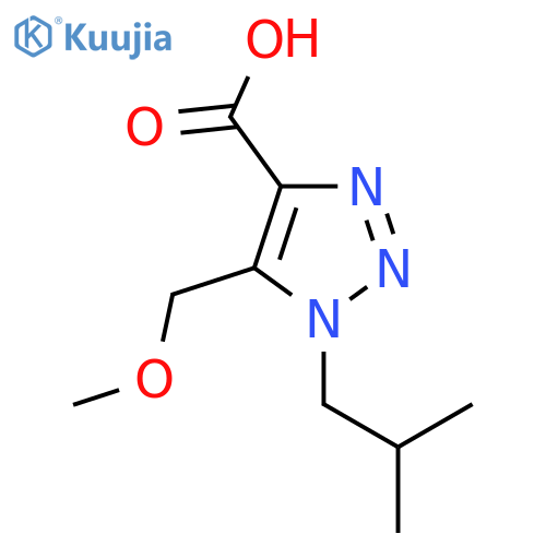 5-(methoxymethyl)-1-(2-methylpropyl)-1H-1,2,3-triazole-4-carboxylic acid structure