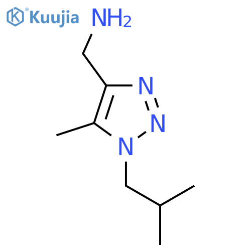 5-methyl-1-(2-methylpropyl)-1H-1,2,3-triazol-4-ylmethanamine structure