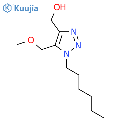 1-hexyl-5-(methoxymethyl)-1H-1,2,3-triazol-4-ylmethanol structure