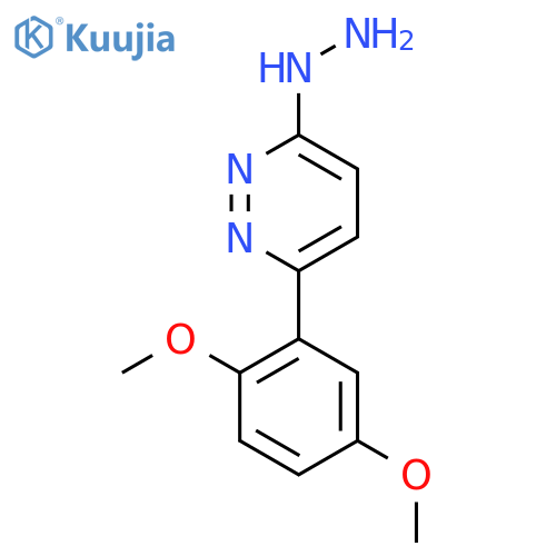 3-(2,5-Dimethoxyphenyl)-6-hydrazinylpyridazine structure