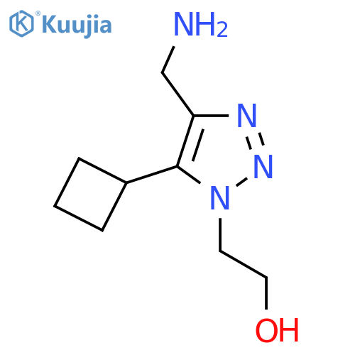 2-4-(aminomethyl)-5-cyclobutyl-1H-1,2,3-triazol-1-ylethan-1-ol structure