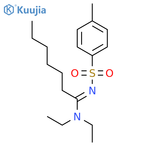 Heptanimidamide, N,N-diethyl-N'-[(4-methylphenyl)sulfonyl]- structure