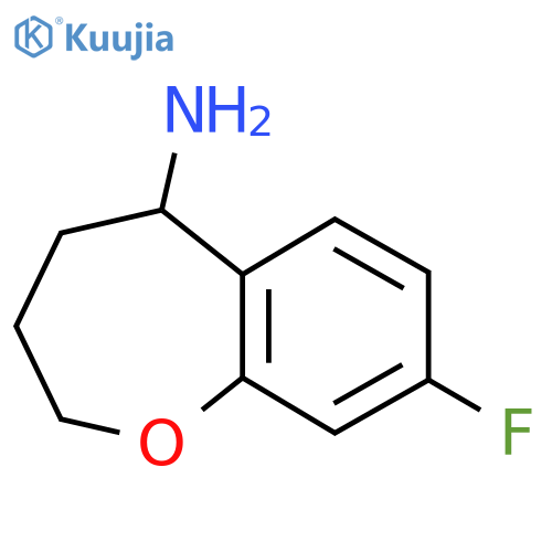 8-fluoro-2,3,4,5-tetrahydro-1-benzoxepin-5-amine structure