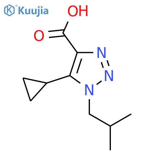 5-cyclopropyl-1-(2-methylpropyl)-1H-1,2,3-triazole-4-carboxylic acid structure