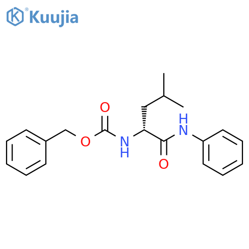 Carbamic acid, [(1R)-3-methyl-1-[(phenylamino)carbonyl]butyl]-,phenylmethyl ester structure