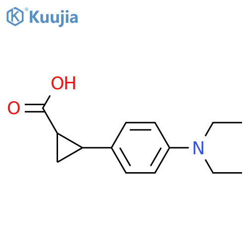 2-4-(diethylamino)phenylcyclopropane-1-carboxylic acid structure