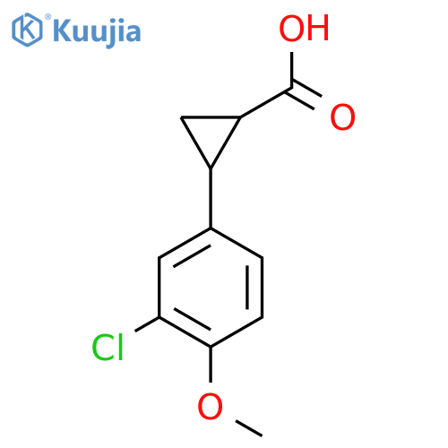2-(3-chloro-4-methoxyphenyl)cyclopropane-1-carboxylic acid structure