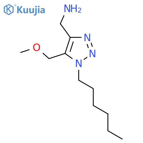 1-hexyl-5-(methoxymethyl)-1H-1,2,3-triazol-4-ylmethanamine structure
