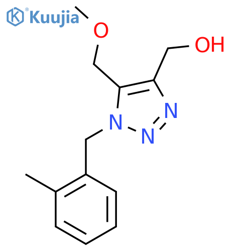 5-(methoxymethyl)-1-(2-methylphenyl)methyl-1H-1,2,3-triazol-4-ylmethanol structure