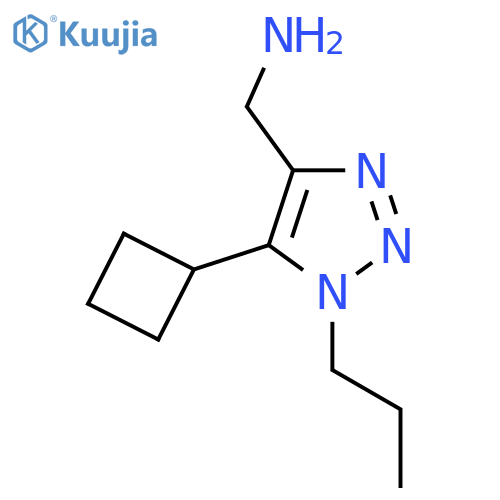 (5-cyclobutyl-1-propyl-1H-1,2,3-triazol-4-yl)methanamine structure