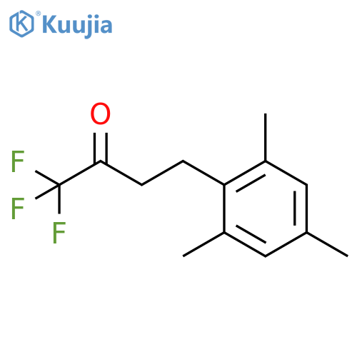 1,1,1-trifluoro-4-(2,4,6-trimethylphenyl)butan-2-one structure
