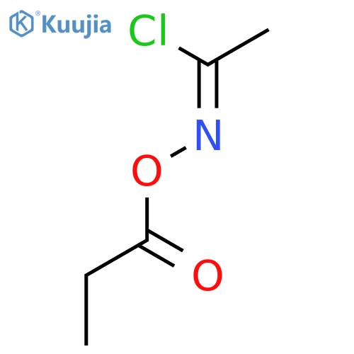 Ethanimidoyl chloride,N-(1-oxopropoxy)- structure