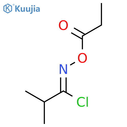 Propanimidoyl chloride,2-methyl-N-(1-oxopropoxy)- structure