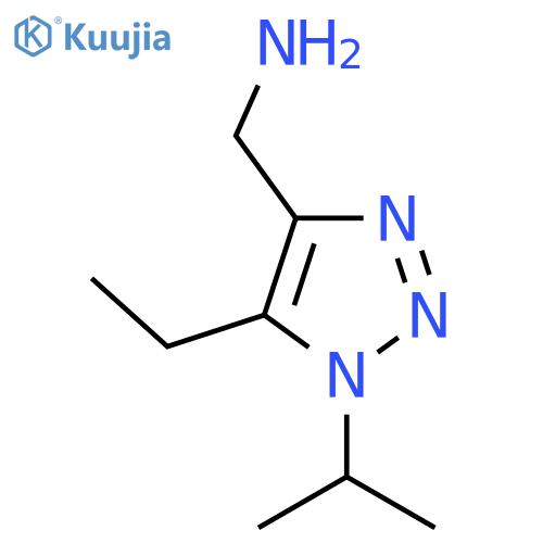[5-ethyl-1-(propan-2-yl)-1H-1,2,3-triazol-4-yl]methanamine structure