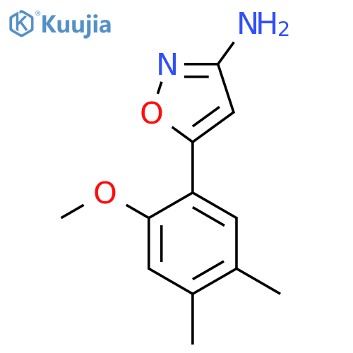 5-(2-methoxy-4,5-dimethylphenyl)-1,2-oxazol-3-amine structure