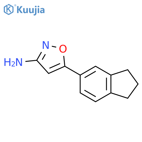 5-(2,3-dihydro-1H-inden-5-yl)-1,2-oxazol-3-amine structure