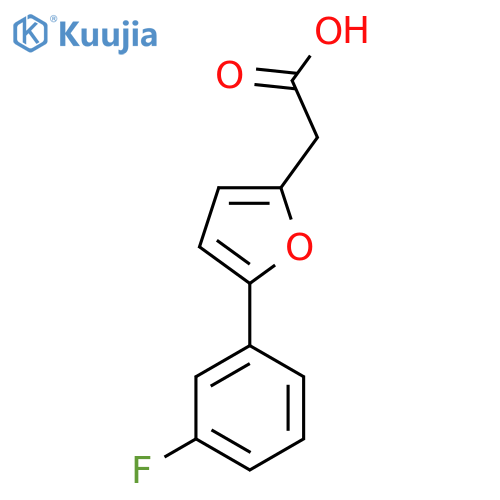 2-5-(3-fluorophenyl)furan-2-ylacetic acid structure