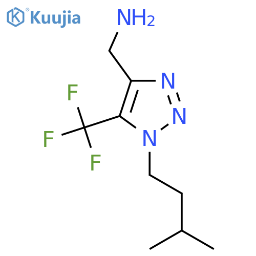 1-(3-methylbutyl)-5-(trifluoromethyl)-1H-1,2,3-triazol-4-ylmethanamine structure