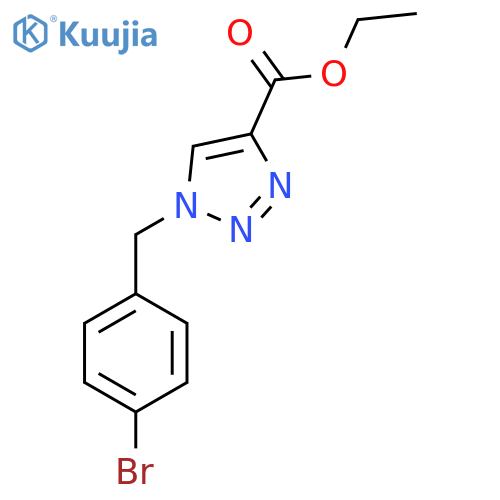 ethyl 1-[(4-bromophenyl)methyl]-1H-1,2,3-triazole-4-carboxylate structure
