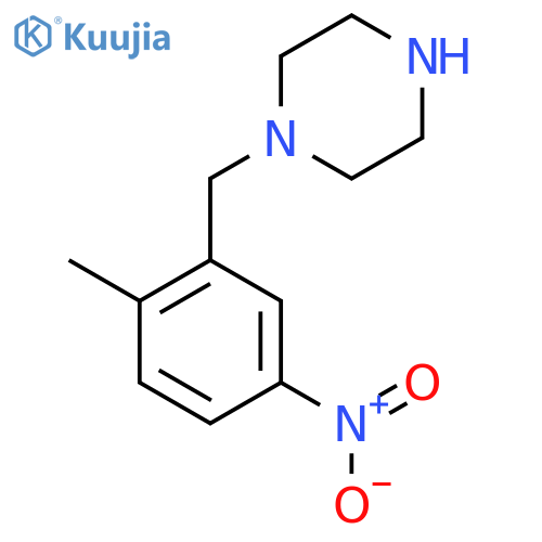 1-(2-methyl-5-nitrophenyl)methylpiperazine structure