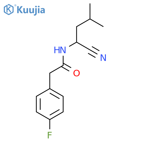 N-(1-cyano-3-methylbutyl)-2-(4-fluorophenyl)acetamide structure