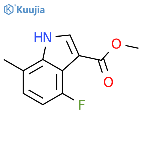 4-fluoro-7-methyl-1H-Indole-3-carboxylic acid methyl ester structure