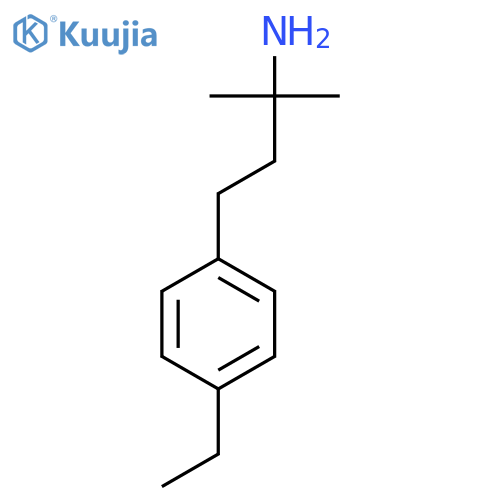 4-(4-ethylphenyl)-2-methylbutan-2-amine structure