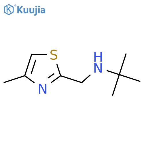 N-(1,1-dimethylethyl)-4-methyl-2-Thiazolemethanamine structure