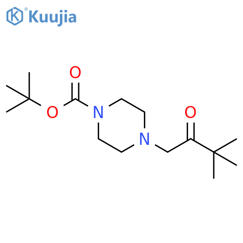 tert-butyl 4-(3,3-dimethyl-2-oxobutyl)piperazine-1-carboxylate structure