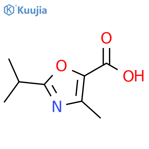 4-methyl-2-(propan-2-yl)-1,3-oxazole-5-carboxylic acid structure
