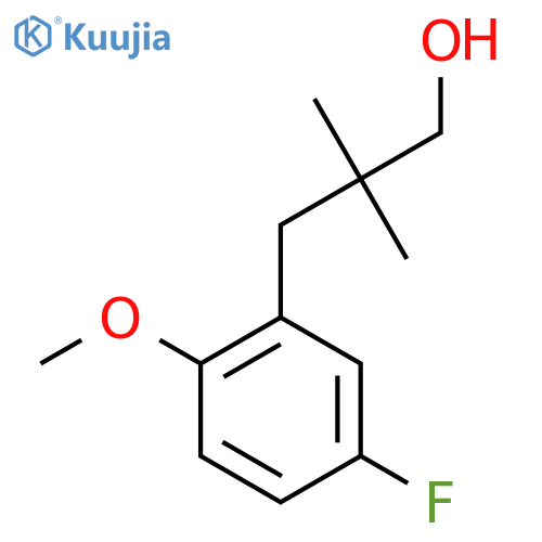3-(5-fluoro-2-methoxyphenyl)-2,2-dimethylpropan-1-ol structure