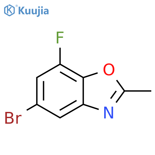 Benzoxazole, 5-bromo-7-fluoro-2-methyl- structure
