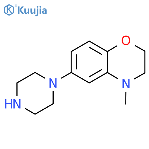 4-methyl-6-(piperazin-1-yl)-3,4-dihydro-2H-1,4-benzoxazine structure